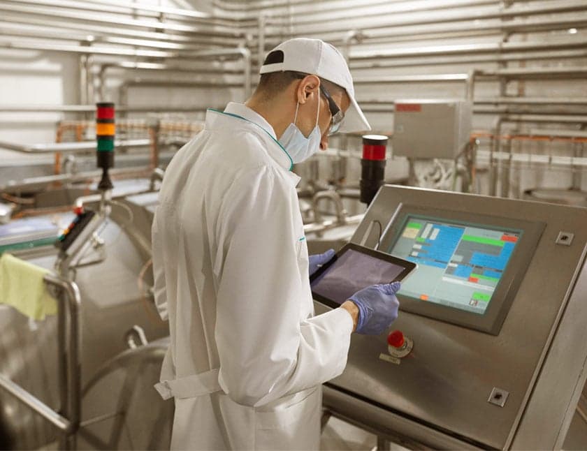 Processing floor software on touchscreen